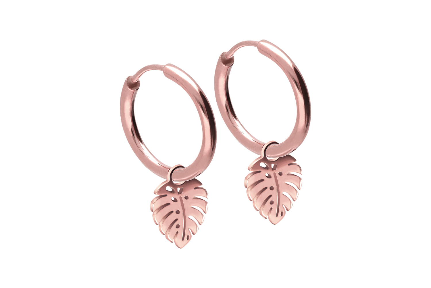 Chirurgenstahl Ohrclicker Creolen PALMENBLATT von Piercingline